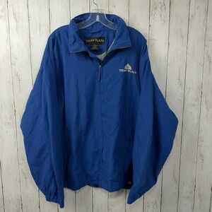 Vintage Trump Plaza Men's Atlantic City Blue Windbreaker Jacket Logo Size‎ L